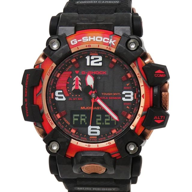 Casio G SHOCK Madmaster 40th Anniv Flare Red GWG 2040FR 1AIR Solar Resin Stain