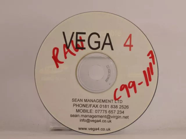 VEGA 4 RADIO SONG (Y1) 1 Track Promo CD Single Plastic Sleeve