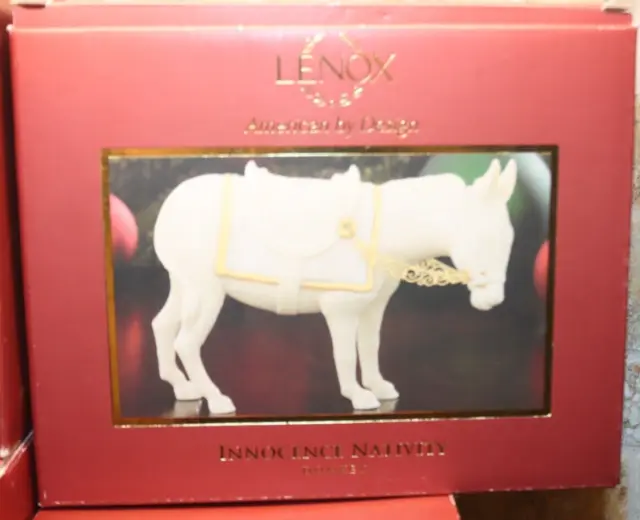 Lenox Nativity INNOCENCE donkey in original box - RARE PLEASE READ