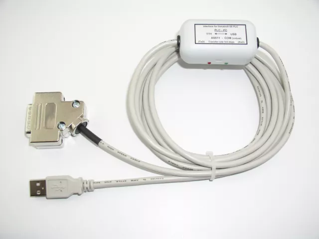 TTY- USB Programmierkabel für SIMATIC S5 /PC,  Kabellänge 2,5m / ohne slide lock