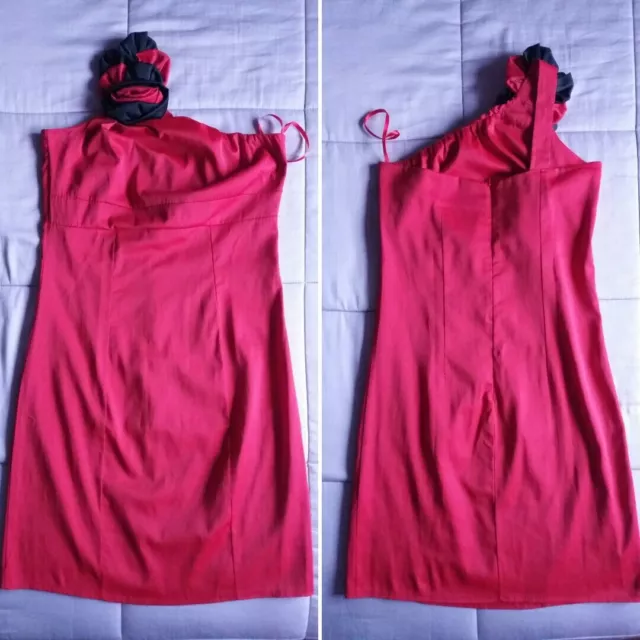 Abito,Tubino Mono Spalla Rosso,Abito Da Sera Elegante,Vestito Donna,Cerimonia