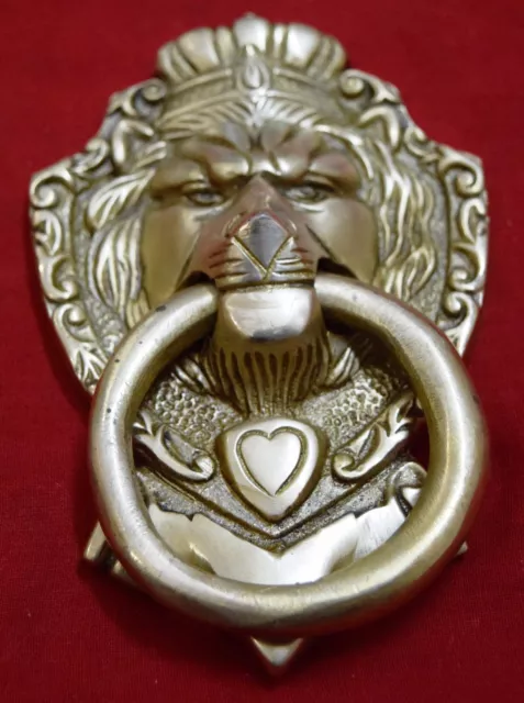 Lion Face Door Knocker Brass lion With Crown door Bell door Hanging Item MG24 3