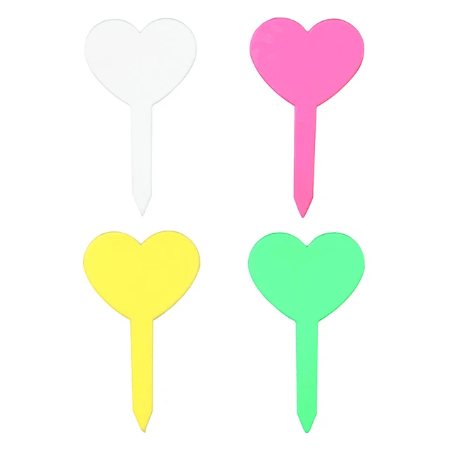 Plant Heart Shape Tags Markers Nursery Garden Decor for Plants Flower Pot Supply