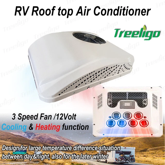TREELIGO RV AIR Conditioner Camper Rooftop NonDucted AC Unit Heating