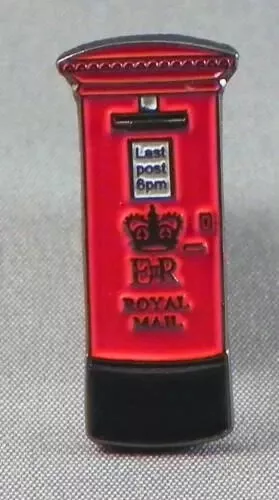 New tie pin post box royal mail red British london tie pin badge metal Enamel