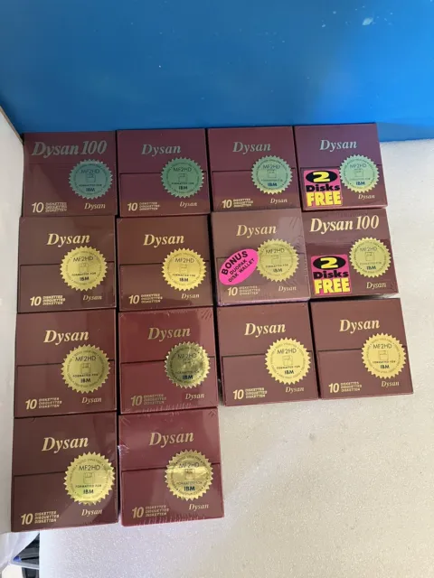 (2x10=20) New Dysan 100 Diskettes MF2HD 817050-51 3.5 Inch Floppy Disks