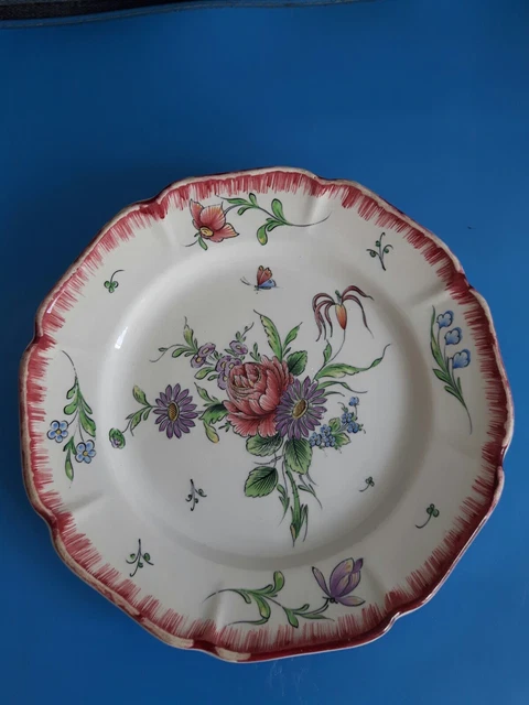 Lot de 7 assiettes faience XVIIIe - camaieu bleu