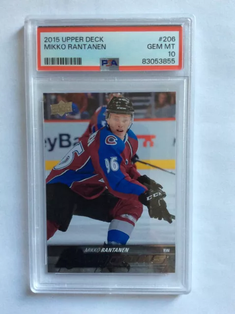 Mikko Rantanen Young Guns PSA 10 Gem Mint RC #206 2015-16 Upper Deck Avalanche