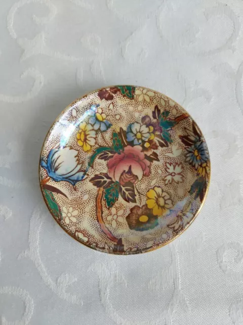 Antique Ceramic Maling Newcastle On Tyne England, Miniture Trinket Plate/Dish