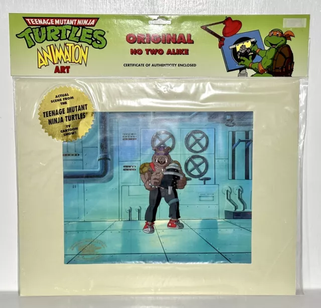 TMNT Animation Cel Bebop Teenage Mutant Ninja Turtles Art CoA