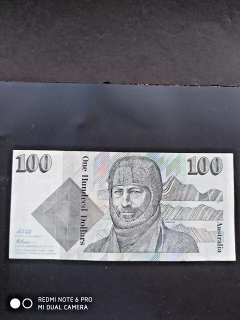 Australian $100 Paper Note Higgins/Fraser c1990.  EF cond. Prefix  ZKB 231345.