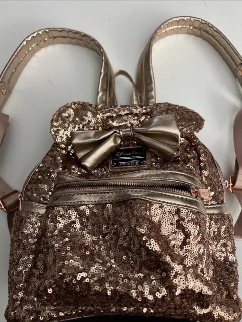 Rose gold 2025 minnie backpack loungefly