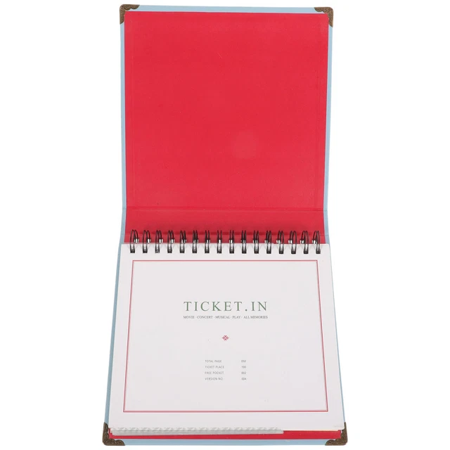 1 Libro di biglietti Organizzatore Stub Organizzatore a foglie sciolte