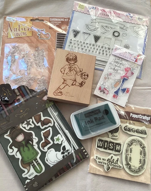 Basteldruck Briefmarken:Gorjuss,geboren zum Einkaufen, Nostalgie Fußball verrückt, Happy Days+