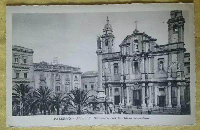 Palermo - Piazza San Domenico Con La Chiesa Omonima - Non Viaggiata