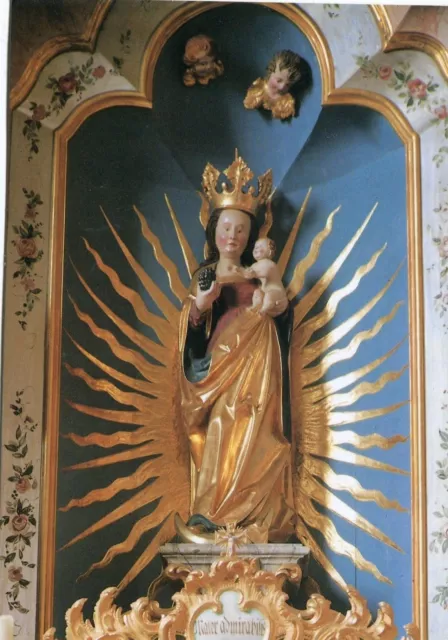 Alte Kunstpostkarte - Thierhaupten - St. Peter und Paul - Spätgotische Madonna