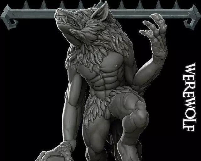 Werewolf - Miniature -  All Sizes | Dungeons and Dragons | Pathfinder | War Gami