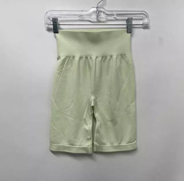 Gymshark NWT Women's Light Green Marl FLEX Cycling Shorts, Size Medium