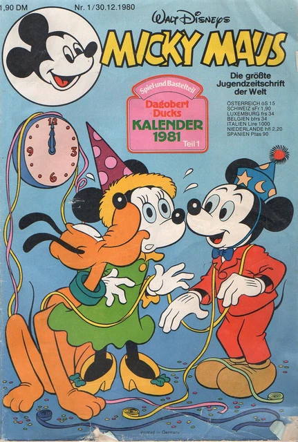 Micky Maus Sie Wählen  1 Heft aus 1980  ab 5 auktionen portofrei