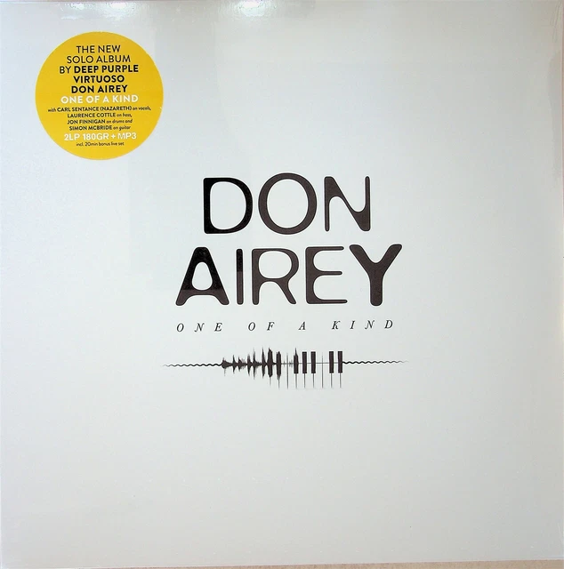 DON AIREY One of A Kind 2-LP (NEW Vinyl) Live/DEEP PURPLE Nazareth Carl Sentance