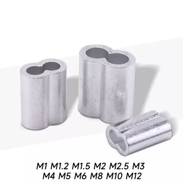 Cable Ferrule Aluminum Crimping Loop Sleeve Duplex Securing Wire M1 M2 M3 to M12