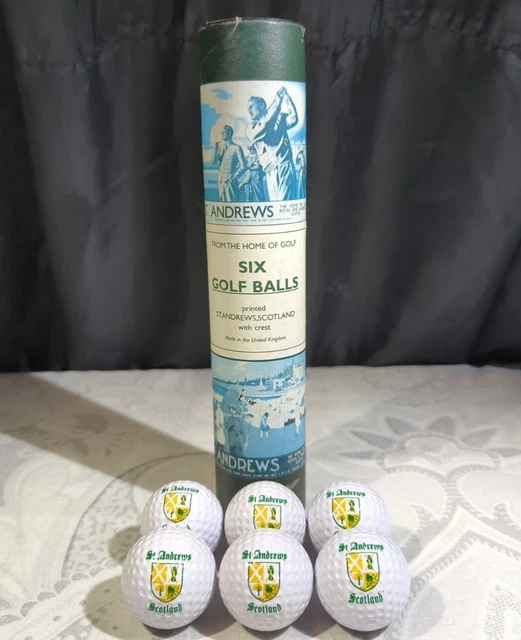 St Andrews Golf Balls 6 In Tube Scotland Made In The UK
