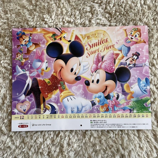DAIICHI LIFE 2024 Disney Calendar £43.34 PicClick UK