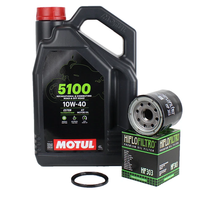 Ölwechselset Für Kawasaki Z1000 ZRT00A/A 2003-2006 – 4 Liter Mannol 10W-40 Motorradöl + Ölfilter