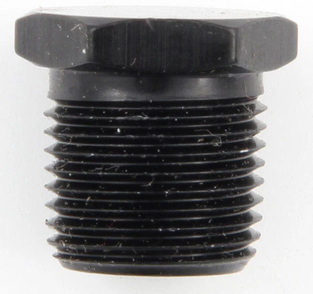 Fragola 493304-Bl Fitting External Hex Head Pipe Plug 1/2" Npt Aluminum Black Ea