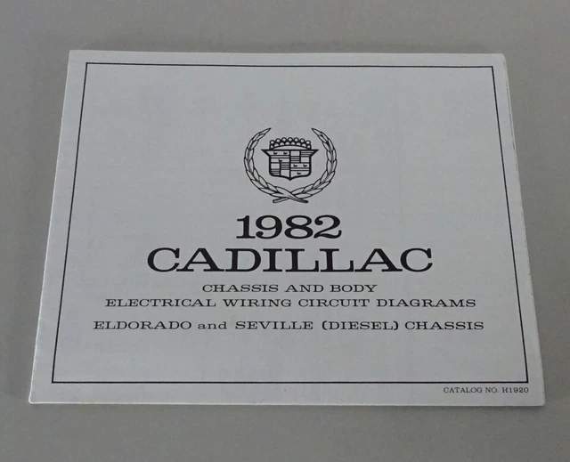 ELEKTRISCHER SCHALTPLAN WIRING Diagram Cadillac Eldorado Seville Diesel