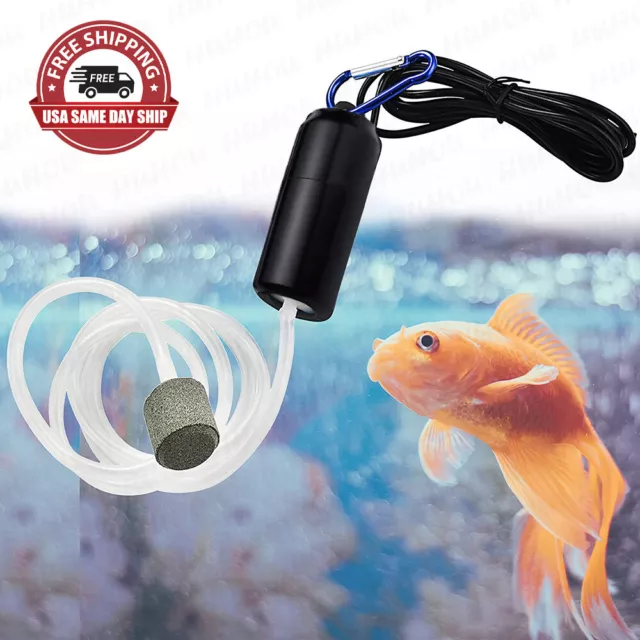 USB Mini Air Pump Water Pump Oxygen Aerator Aquarium Fish Tank Portable Home