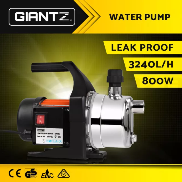 Giantz Garden Water Pump High Pressure 800W Tank Rain Farm Irrigation House