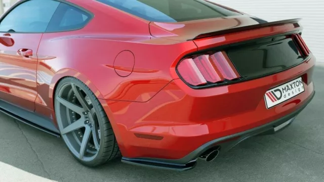 Rear Side Diffusers Maxton Design Gloss Black ABS For Ford Mustang Mk6