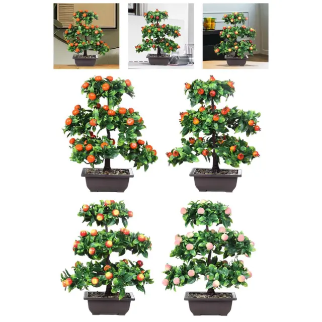 Artificial Potted Plants Height 34cm Table Centerpiece Lifelike Sturdy Tabletop