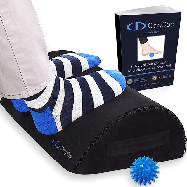 FOOT REST FOR Under Desk at Work Ergonomic Adjustable Comfort Foam