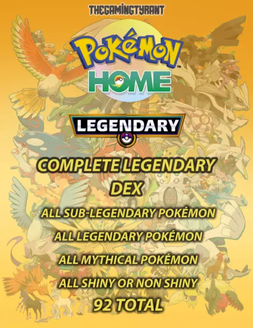 🌟Pokemon Home Full Living Dex All Forms gen 1-7 960 Pokemon