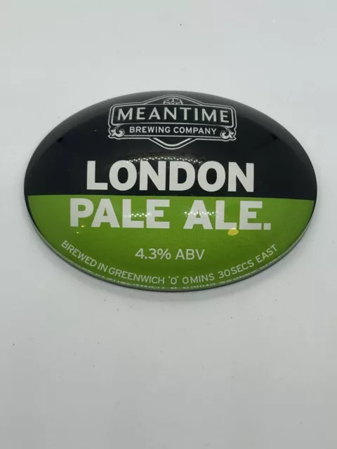 Meantime London Pale Ale Oval Fisheye Badge For Beer Pump