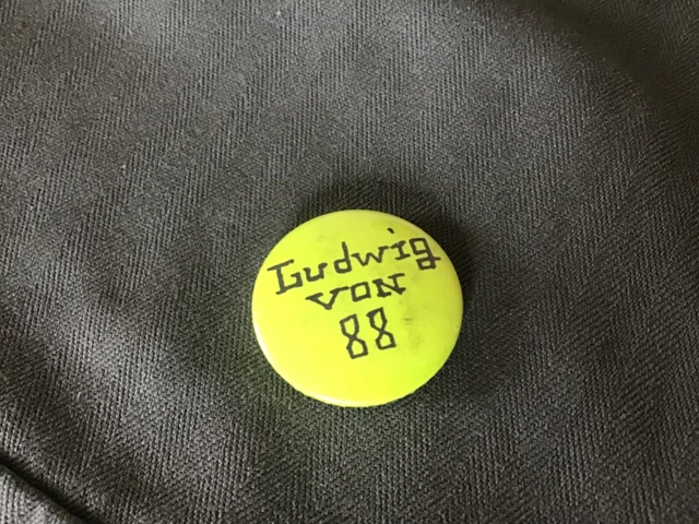 Original rare badge vintage LUDWIG VON 88 fluo 80 s collector punk rock pins