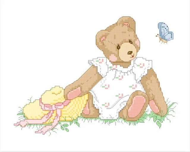 Kit Punto Croce RTO - Bambino con orsetto - Italia