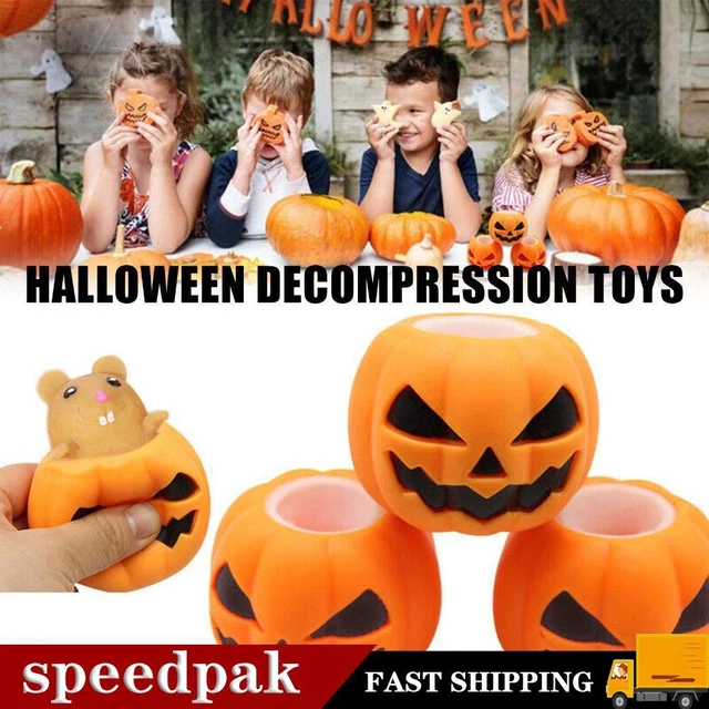 Giocattolo spremitura testa zucca di Halloween palla di sfiato sollievo ansia stress W0Q4