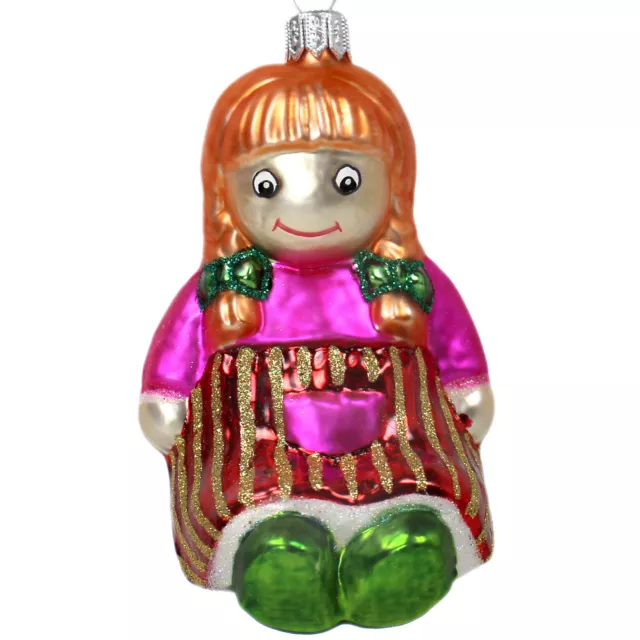 Cristal Colgante Niña Muñeco - Decoración para Árbol de Navidad Adorno