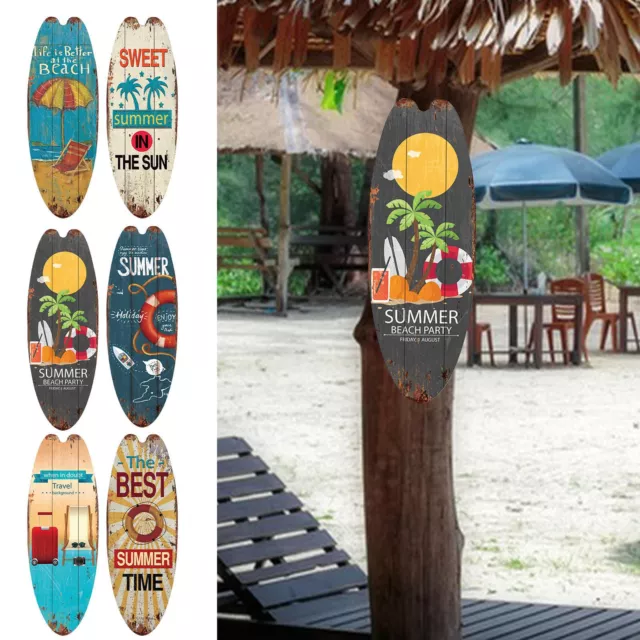 Wood Surfboard Decoration Summer Beach Surfboard Wall Decor Hawaiian Bar Decor