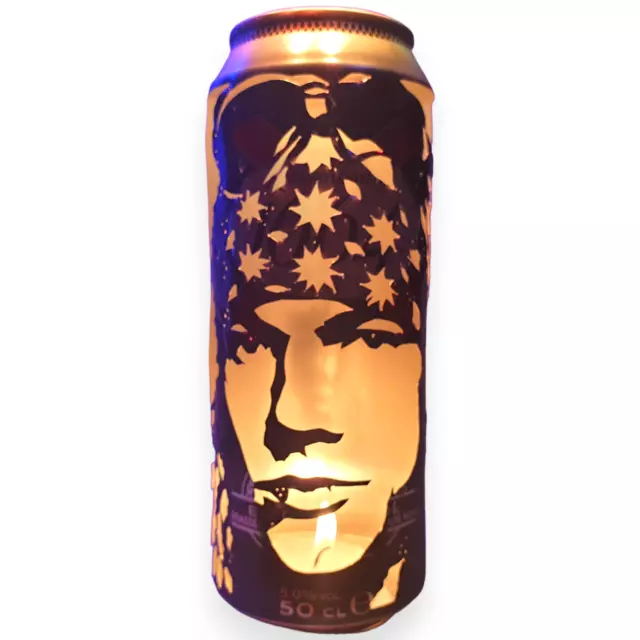 Axl Rose Beer Can Lantern! Guns N' Roses Pop Art Portrait Candle - Unique Gift!