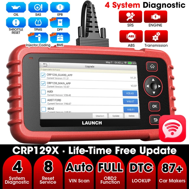 2025 LAUNCH CRP129X OBD2 Scanner Diagnostic Tool - ABS SRS SAS TPMS EPB - Lifetime Free Update