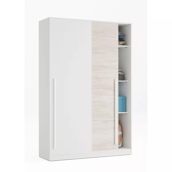 Armadio Per Bambini 2+ Anni - Con Specchio, 4 Ripiani E Appendiabiti, Legno, 93.5x38x100 Cm - Foto 2
