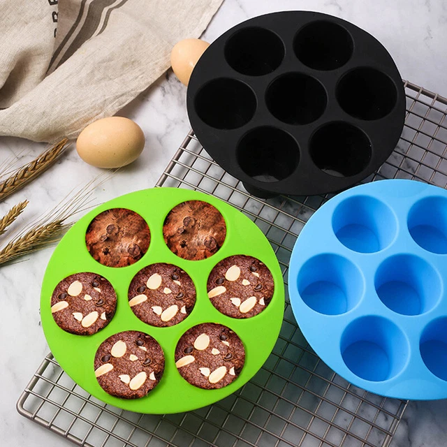 Accessori Cucina Silicone 4 Pirottini Silicone Per Friggitrice Ad Aria - Stampo Per Uova, Muffin E Dolci Cottura Al Forno - 7