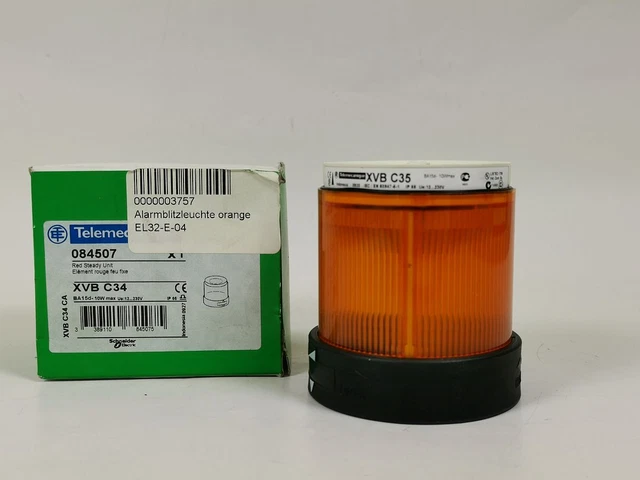 Telemecanique Xvb C34 XVBC34 Red Steady Unit Alarmblitzleuchte Orange New