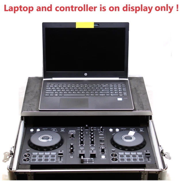 LASE Euro Style Case For Pioneer DDJ-FLX4 Controller with Glide for Laptop.