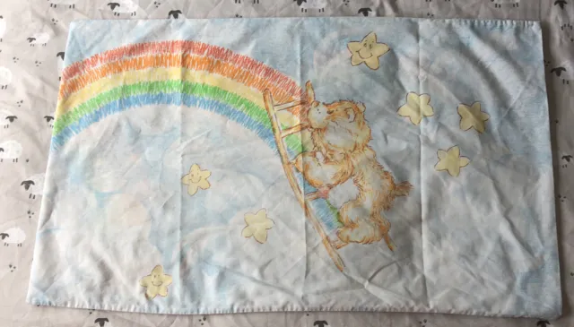Custodia cuscino singolo vintage Care Bears anni '80 con orso del sole