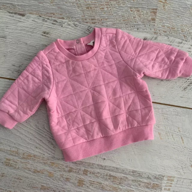 COTTON IN Baby girls sz 0-3 mths jumper sweater - pink COTTON